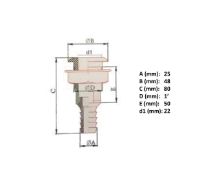 Slika Ispust ravni 25x48x80mm