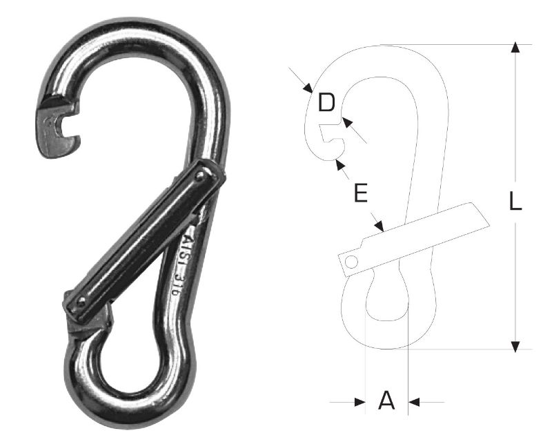 Slika Karabiner a4 m10x100