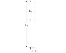 Slika Stupić za ogradu a4 fi25x610mm