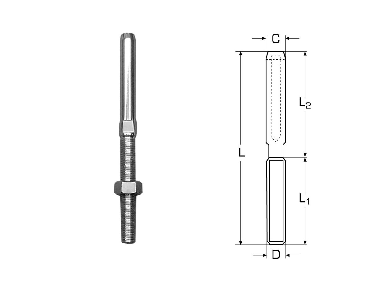 Slika Završetak za sajlu 5mm m10