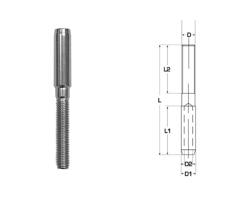 Slika Završetak za sajlu desni d=4mm/m6, a4