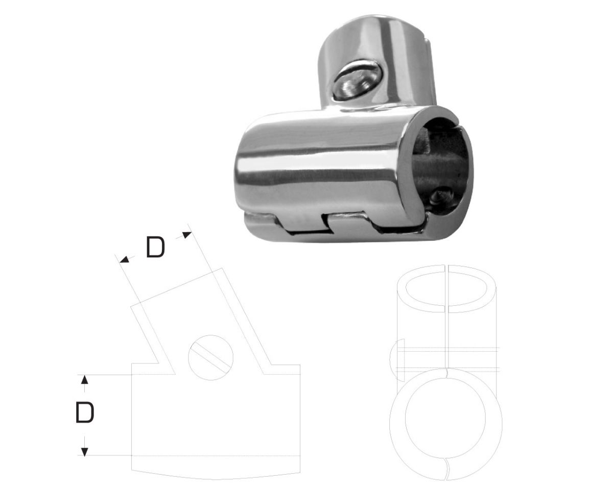 Slika T-spojnica cijevi a4 60st 22mm