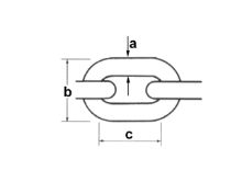 Slika Lanac din 766 kalibrirani, cinčani 10x30mm