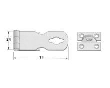 Slika Okov za lokot 71x24mm