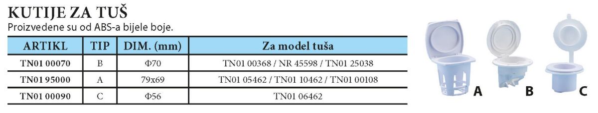 Slika Kutija za tuš TN01 00090