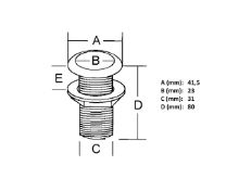 Slika Ispust,pvc,bijeli,23mm