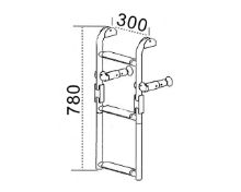 Slika Stepenice inox "comfort 90 st." 78cm