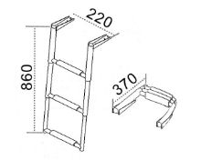 Slika Stepenice za brod inox  690x310mm  3 sto