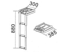 Slika Stepenice inox 880x410mm 3 stope