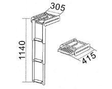 Slika Stepenice inox 1160x410mm 4 stope