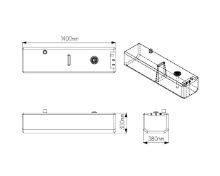 Slika Rezervoar za gorivo 141l, 1400x380x300mm