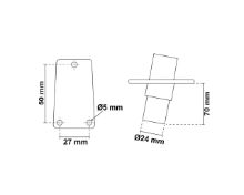 Slika LED svjetlo sidreno "Gemini" 12/24v, bijeli 1000mm