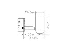 Slika Mini LED svjetlo za čitanje 52lm/10w, mesing kromirani