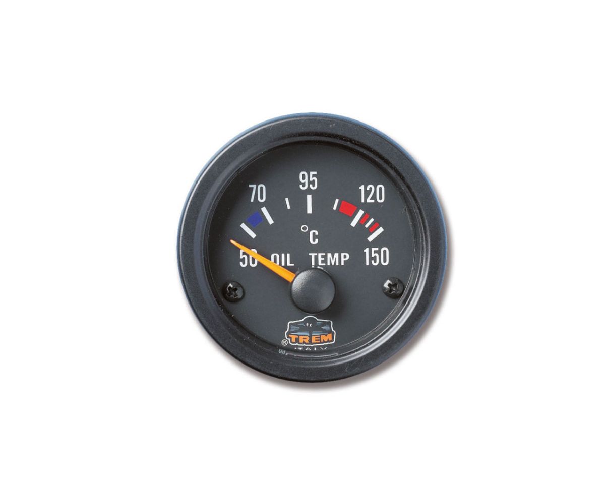 Slika Pokazivač temperature ulja 12v, Ø57/Ø52mm, crni