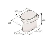 Slika Toalet tip WCS2, 230V 50Hz s komandom