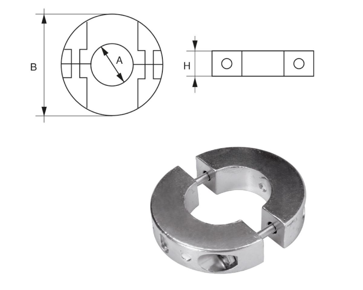 Slika Cink tip v Ø40x74x18mm