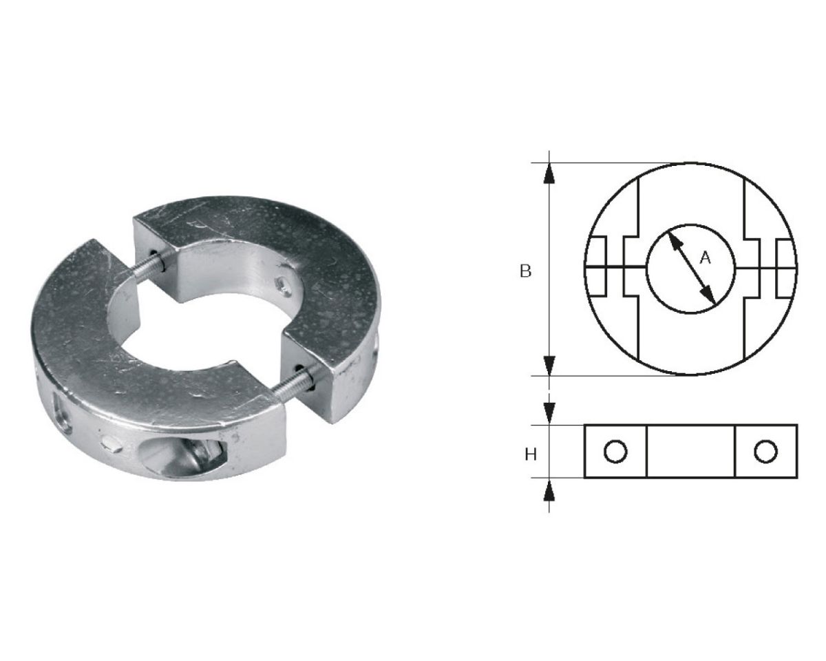 Slika Cink tip v Ø30x60x15mm