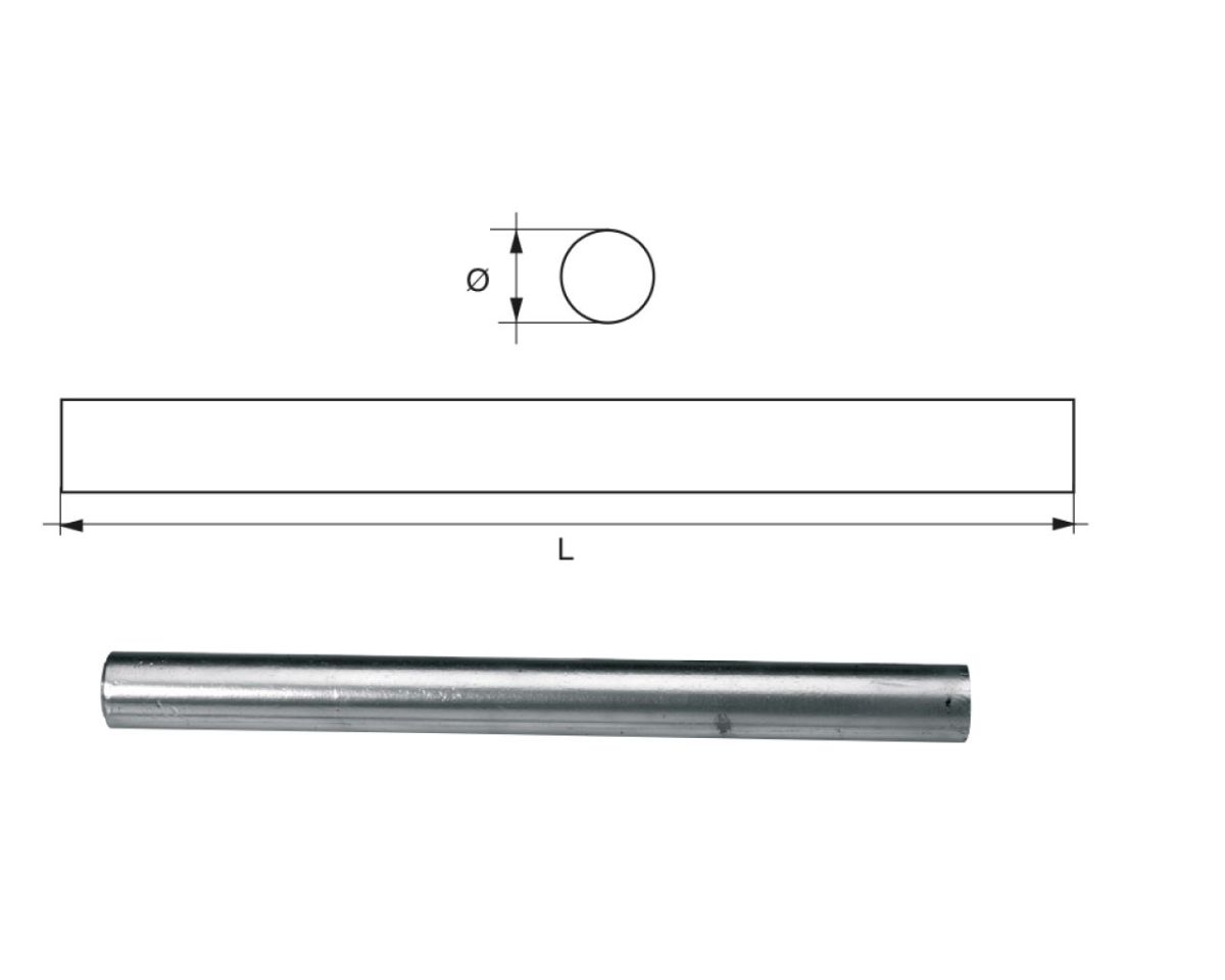 Slika Cink šipka Ø14x400mm