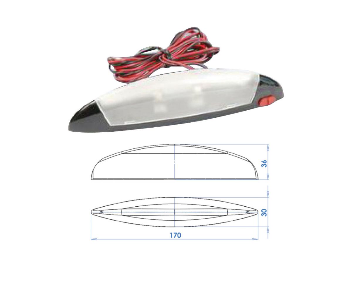 Slika LED svjetlo bijelo, 170x30x38