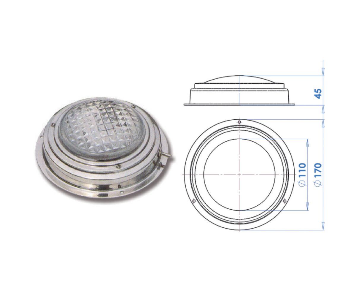 Slika Plafonjera Ø170/Ø125mm inox