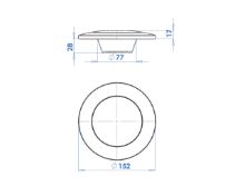 Slika Plafonjera Ø150mm inox