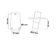 Slika Sidreno svjetlo Pole360° 600mm, serija "Crna"