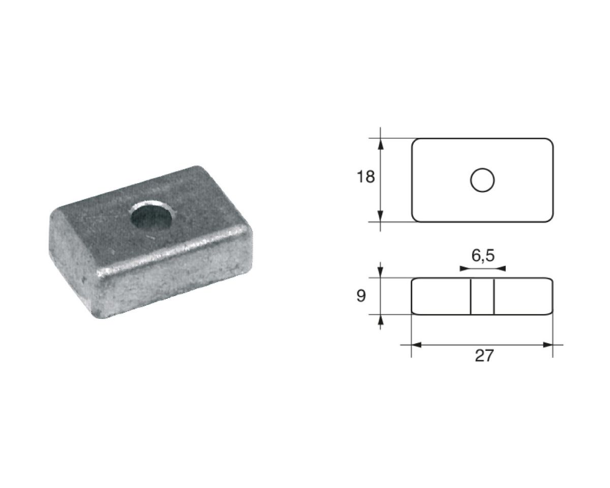 Slika Cink anoda mercury-mercruiser fm-32, 23x18x10mm