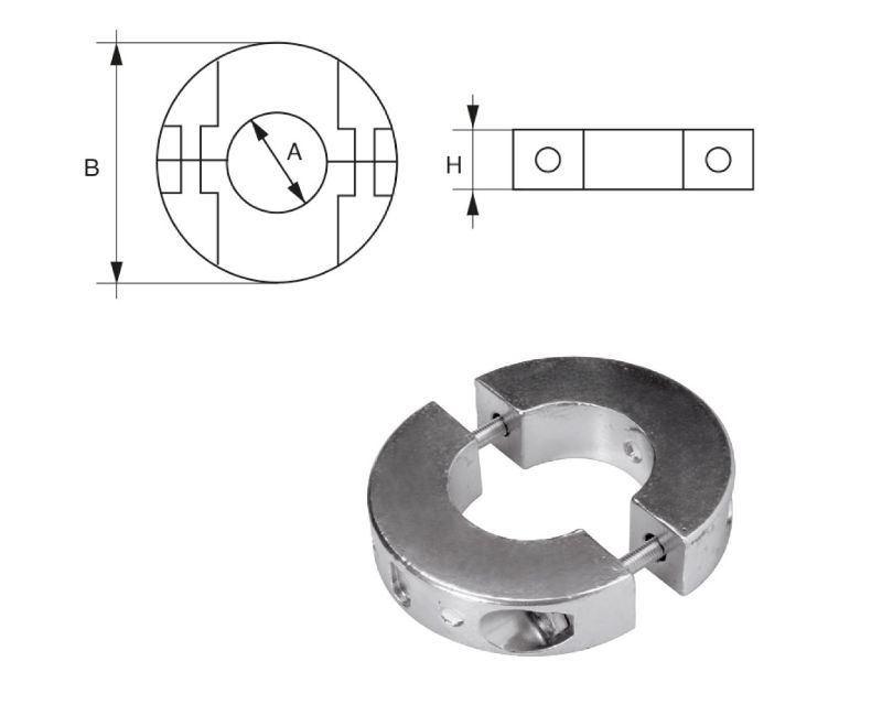 Slika Cink tip v Ø25x60x15mm