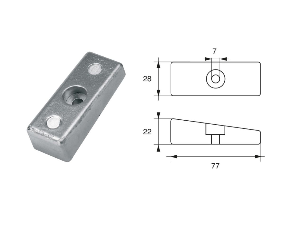 Slika Cink anoda honda fh-4, 77x28x22mm