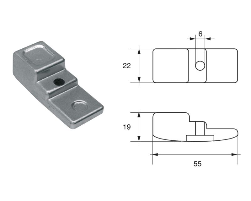 Slika Cink anoda suzuki fm-33/s, 55x22x19mm