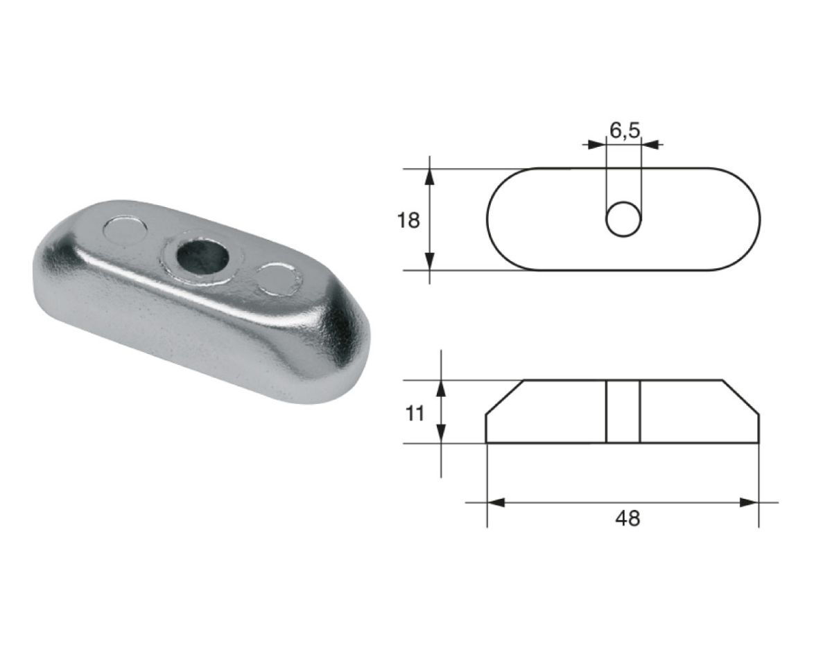 Slika Cink anoda suzuki fm-34/s, 48x18x11mm