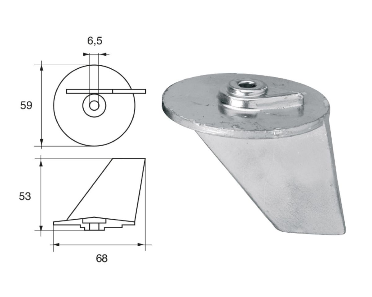 Slika Cink anoda tohatsu f-to-2, Ø59mm