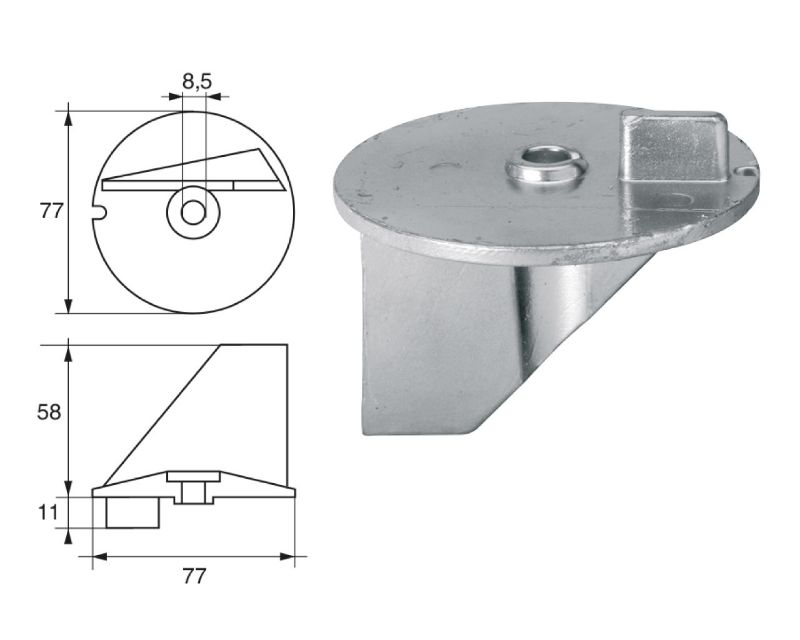 Slika Cink anoda tohatsu f-to-3, Ø77mm