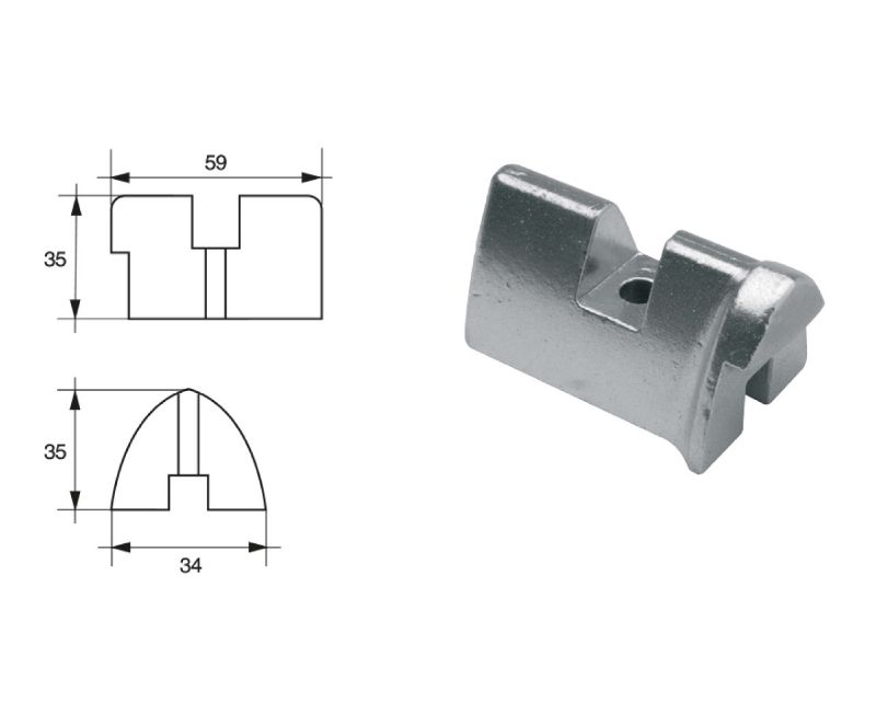 Slika Cink anoda volvo penta f-v.p.71, 59x34x35mm