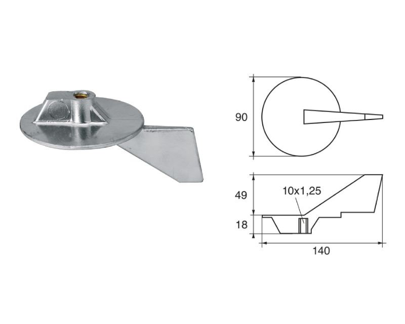 Slika Cink anoda yamaha-mariner fm-ya 60/90, Ø90mm