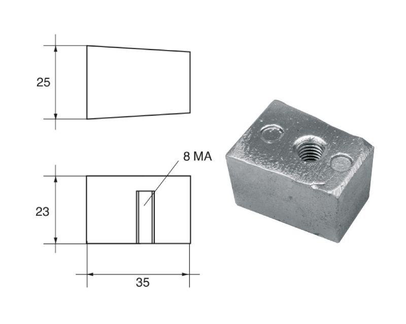 Slika Cink anoda yamaha-mariner f-ya-28, 35x25x23mm