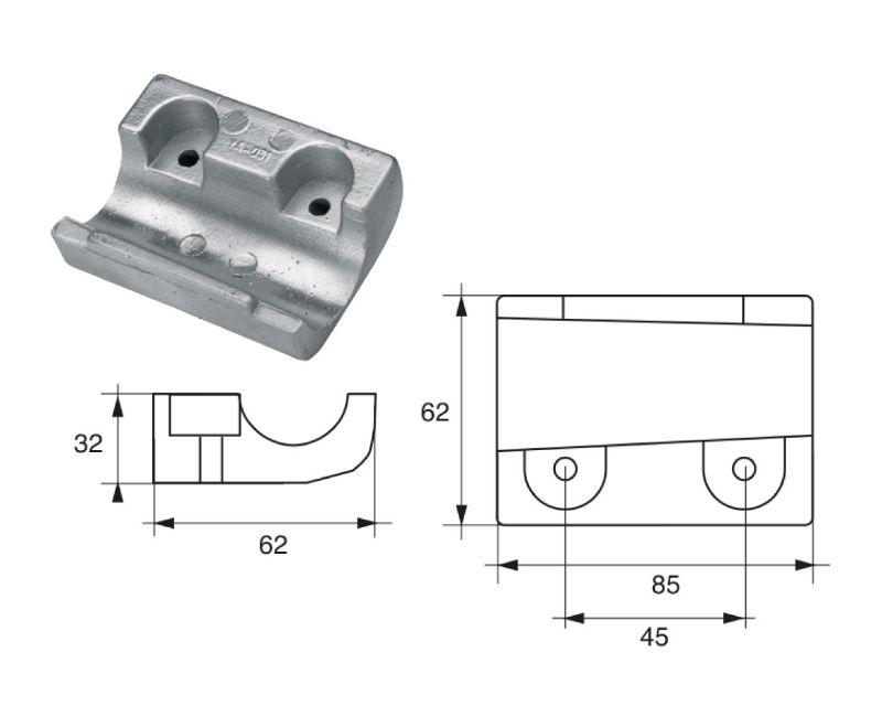 Slika Cink anoda yamaha-mariner f-ya-29, 85x62x32mm