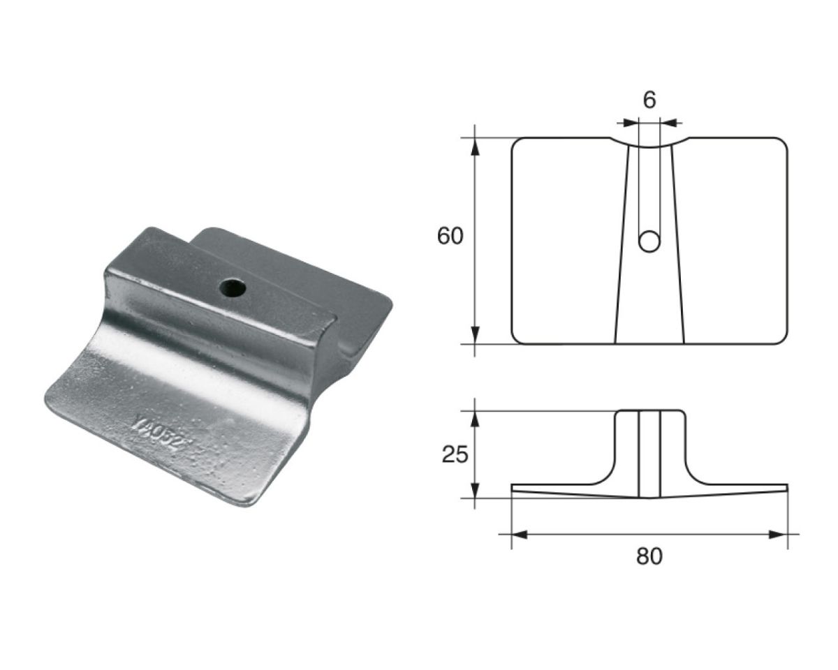 Slika Cink anoda yamaha-mariner f-ya-30, 80x60x25mm