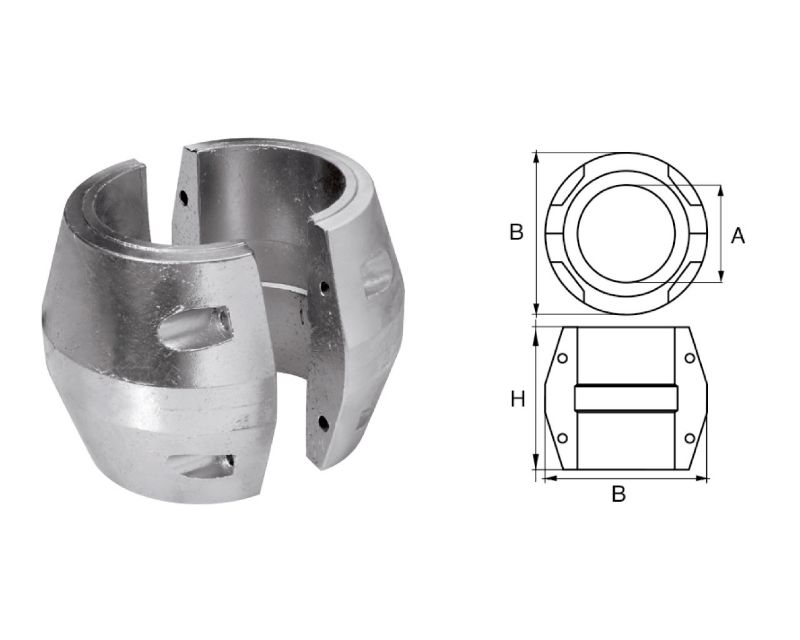 Slika Cink anoda za osovine Ø115x180x160mm