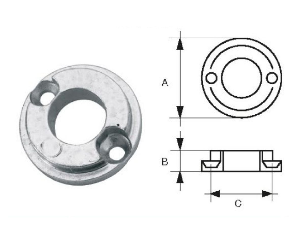 Slika Cink vetus f-bc-8, Ø38x10mm