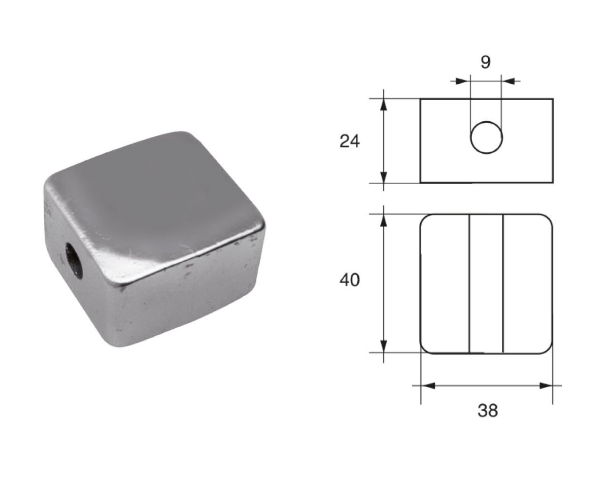 Slika Cink bombardier/johnson/omc/evinrude fg-4, 40x38x24mm