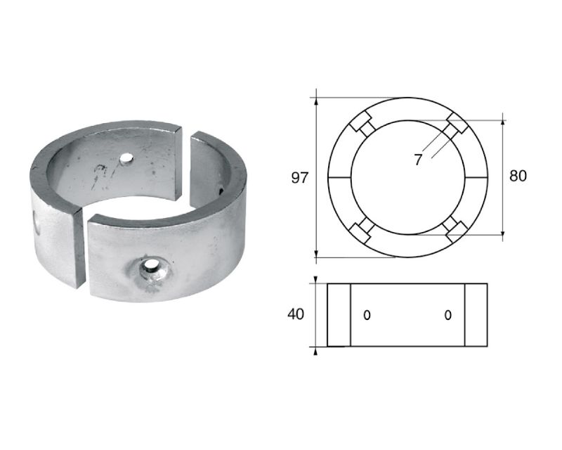 Slika Cink gori Ø97/Ø80x40mm