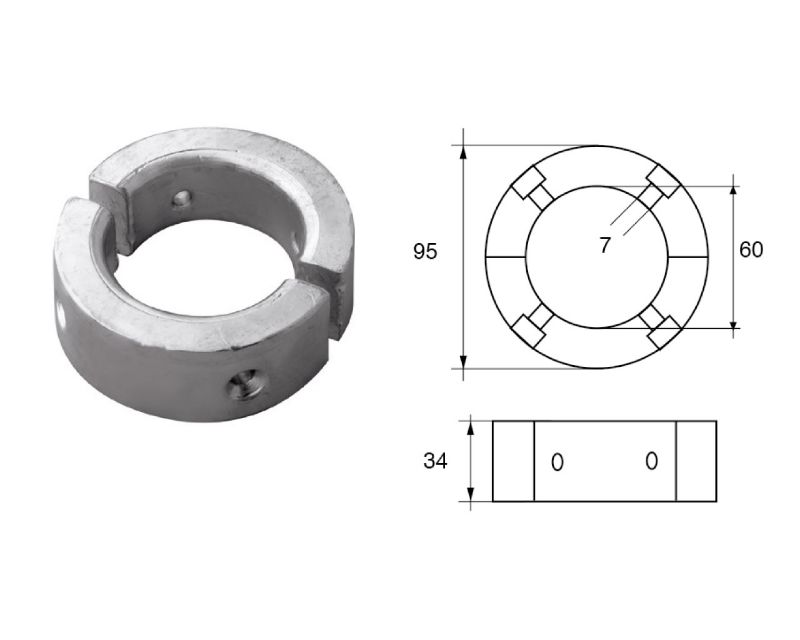 Slika Cink gori Ø95/Ø60x34mm