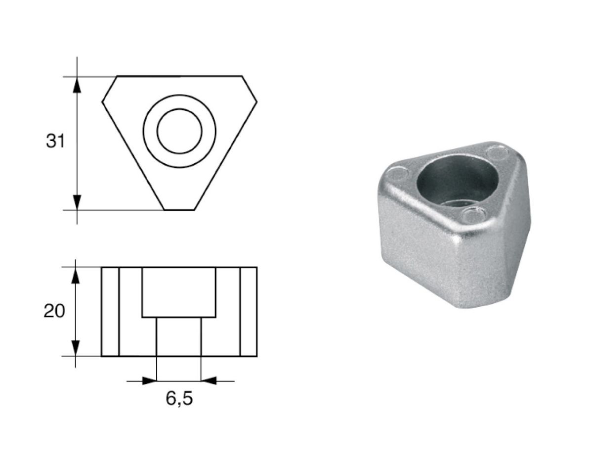 Slika Cink gori 31x20mm