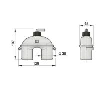 Slika Anti-sifon sa ventilom, Ø38mm