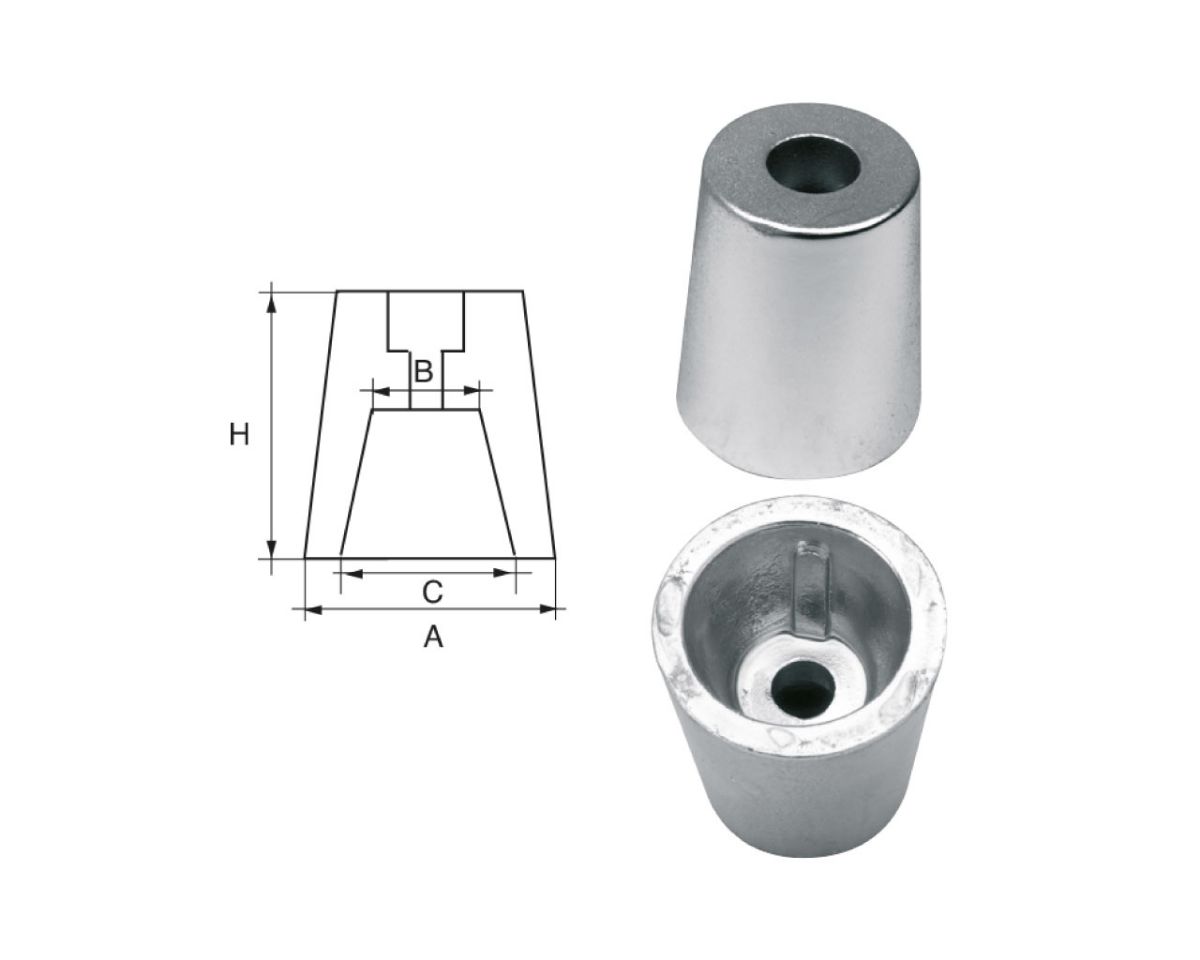 Slika Cink radice ra-1 za Ø25mm