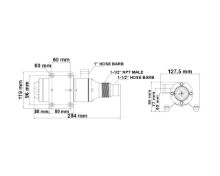 Slika Pumpa za WC "Macerator" 12v 355x133x110mm