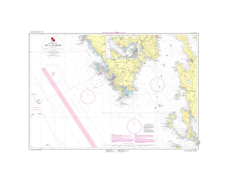 Slika Karta pomorska 100-16 pula-kvarner