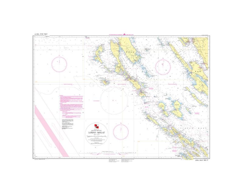 Slika Karta pomorska 100-17 lošinj-molat