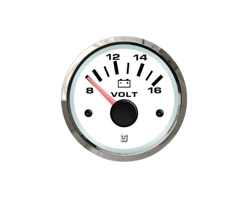 Slika Voltmeter 8-16V DC bijeli kromirani (UF 62022LK)